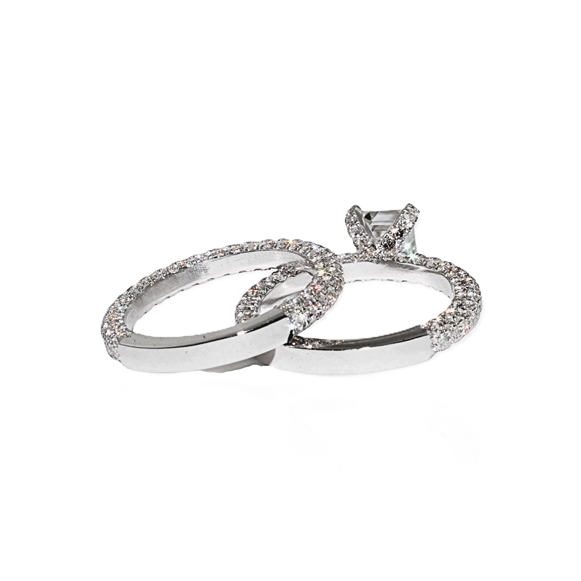 Asscher Cut Bridal Set